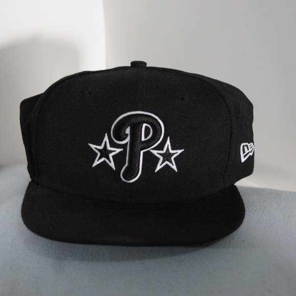 black phillies fitted hat